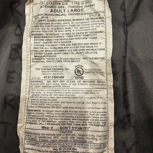 STEARNS Powerboat Floatation Jacket - Picture 6 of 6